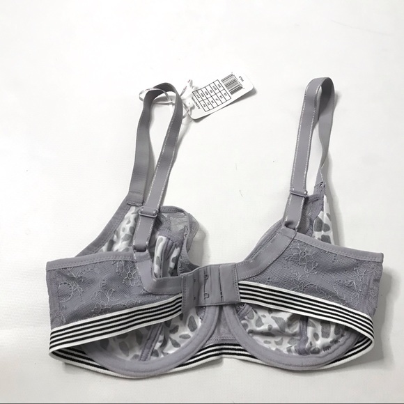 FREYA Grey Leopard Print Wild Plunge Bra Underwire - Picture 3 of 8